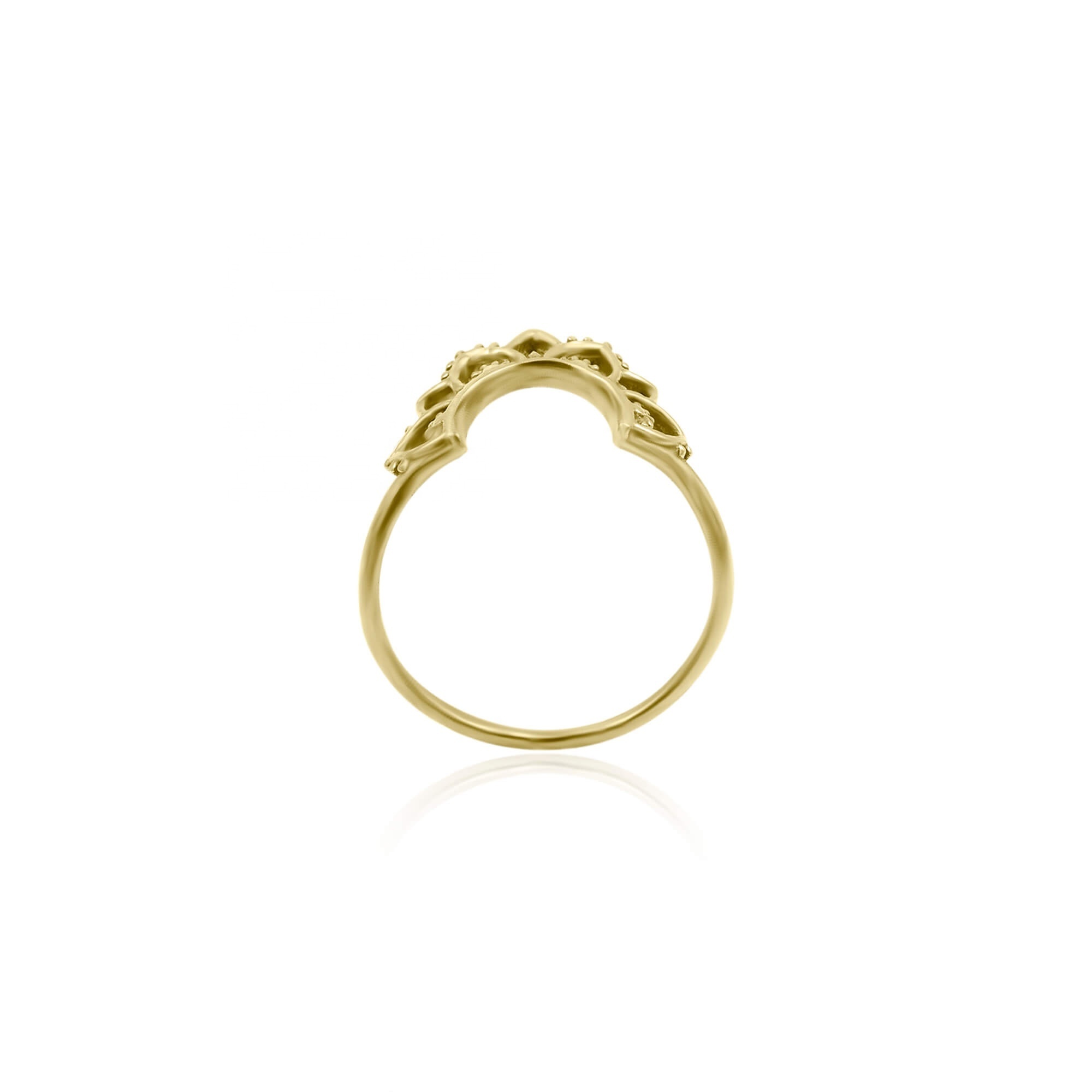 Unique design brass metal african jewelry modern design crown ring gold plated jewelry gold plated waterproof jewelry cute ring