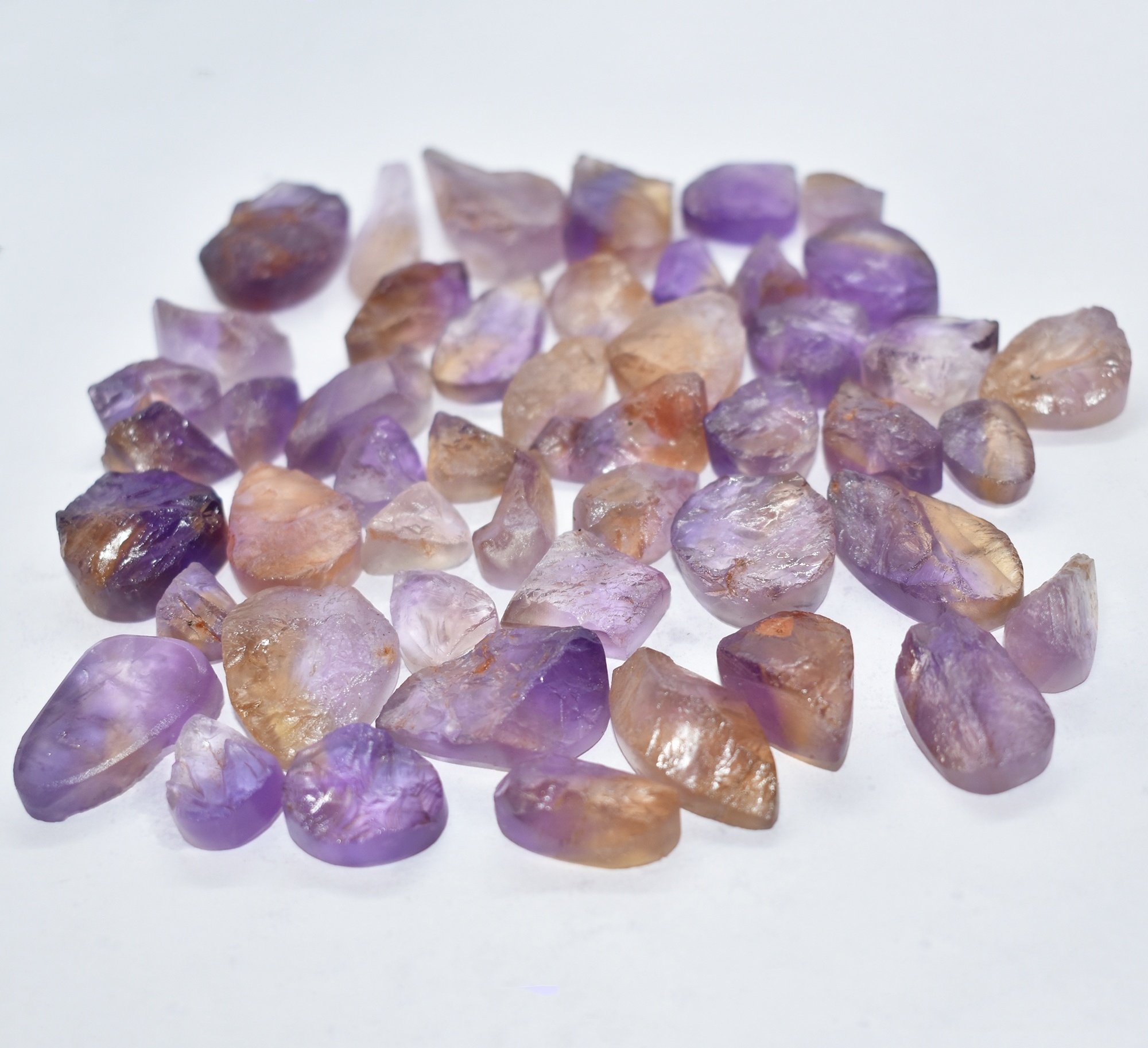 Ametrine Unshaped Raw Crystal Druzy, Colorful Multi Stone Raw Rough Gemstone Druzy