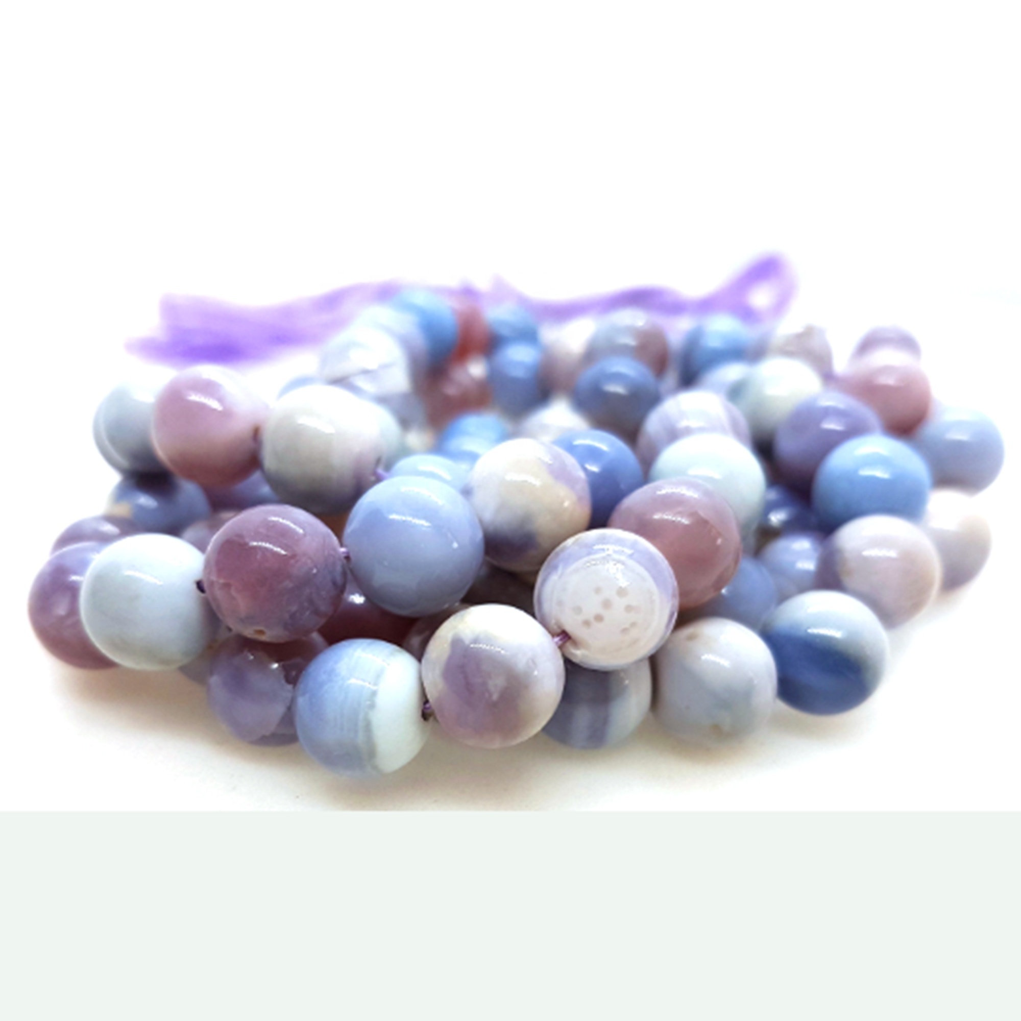 Natural Lavender Round Balls Gemstone Beads For Sale, Fancy Loose Gemstone For Making Necklace Findings, Handmade Jewelry Making