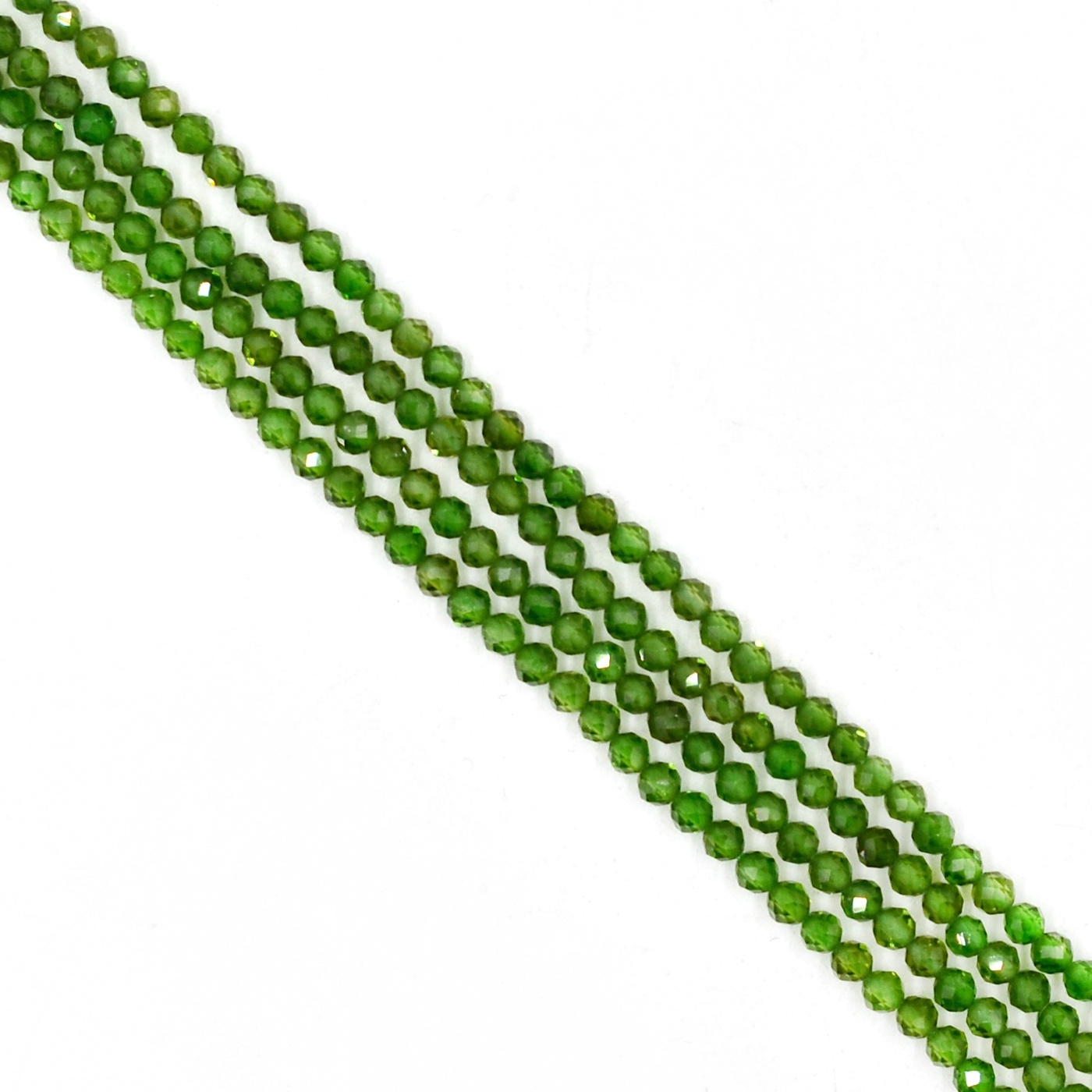 Natural Chrome Diopside Rondelle Faceted Beads For Making Jewelry Accessories, Wholesale Beads For Sale, Polished Loose Beads