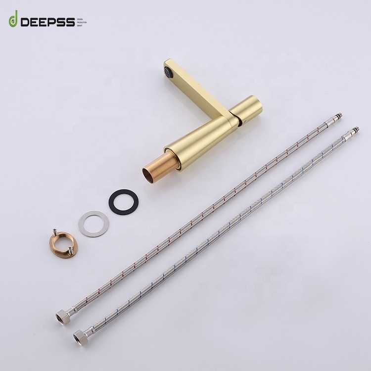 DEEPSS New tap design basin mixer brass PVD gold bathroom basin faucets