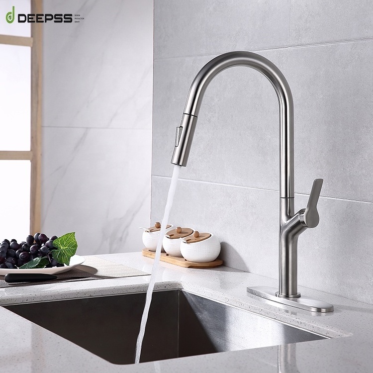 Deepss UPC Certified Lift Faucet Pull Out Boiling Water Tap Stainless Steel Kitchen Faucet