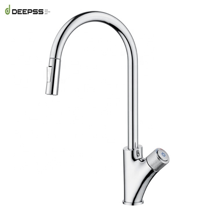 Deepss Professional Brushed Brass Mixer Tap Filter Circle Bridge Series Hot Cold Water Sink Kitchen Faucet