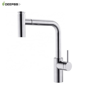 Deepss Popular Single Lever Mixer Brushed Tap with Extension Steel High End Kitchen Faucet Flexible