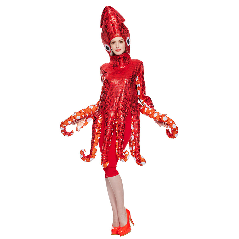 Funny Adult Ocean Animal Costume Sea Creature Jumpsuit Costumes Ocean Cosplay Outfits for Men Women Aquatic Themed Party