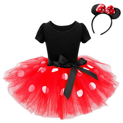 RTS Little Girls Minnie Dress Costume Baby Girl Tulle Dance Dress Polka Dot Tutu Dress for Toddler Girls