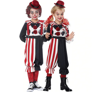 Girls Clown Costume Halloween Party Clown Dress Up  Children's Day Costume Scary Halloween Costume for Girls