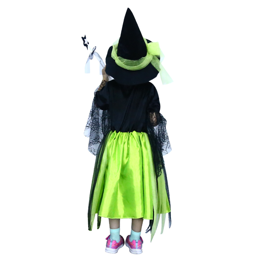 Halloween Costumes for Girls Kids Witch Costume Glow in the Dark for Wicked Halloween Dress-Up Party Gifts