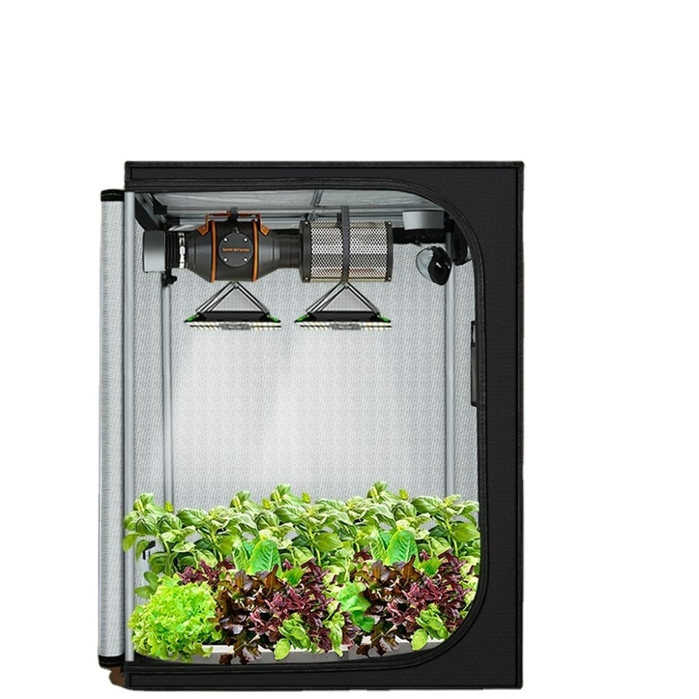 Hydroponic Grow Tent System LED Light Dacron Flame Retardant Fabric Small Plant Complete Kit Waterproof Easily Assembled