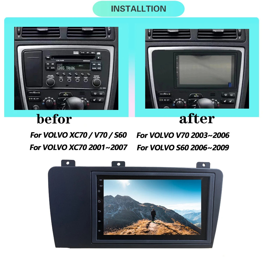 7'' Android 10 For VOLVO XC70/V70/S60 2005-2008 Accessories GPS Carplay Car Stereo Radio Multimedia Video Player Navigation