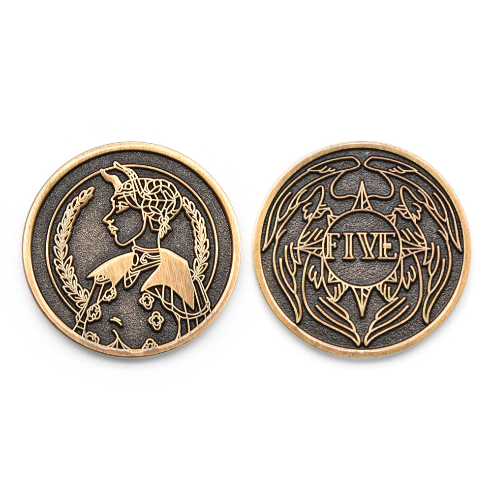 Hot sale cheap 2d logo coin custom antique coin for sale