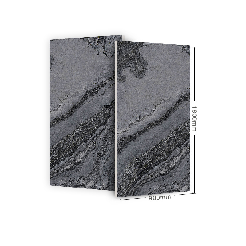 900x1800mm Alpine Black Interior Stone Marbles Ceramic Floor Glazed Polished Porcelain Tiles For House And Hotel