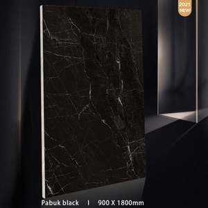 unbreakable commercial non slip black large polished marble tiles for stairs or floor