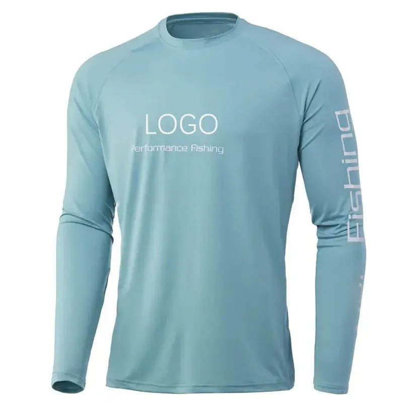 Sublimation custom upf50 blank long sleeve shirts 100% polyester quick dry uv protection breathable fishing shirts