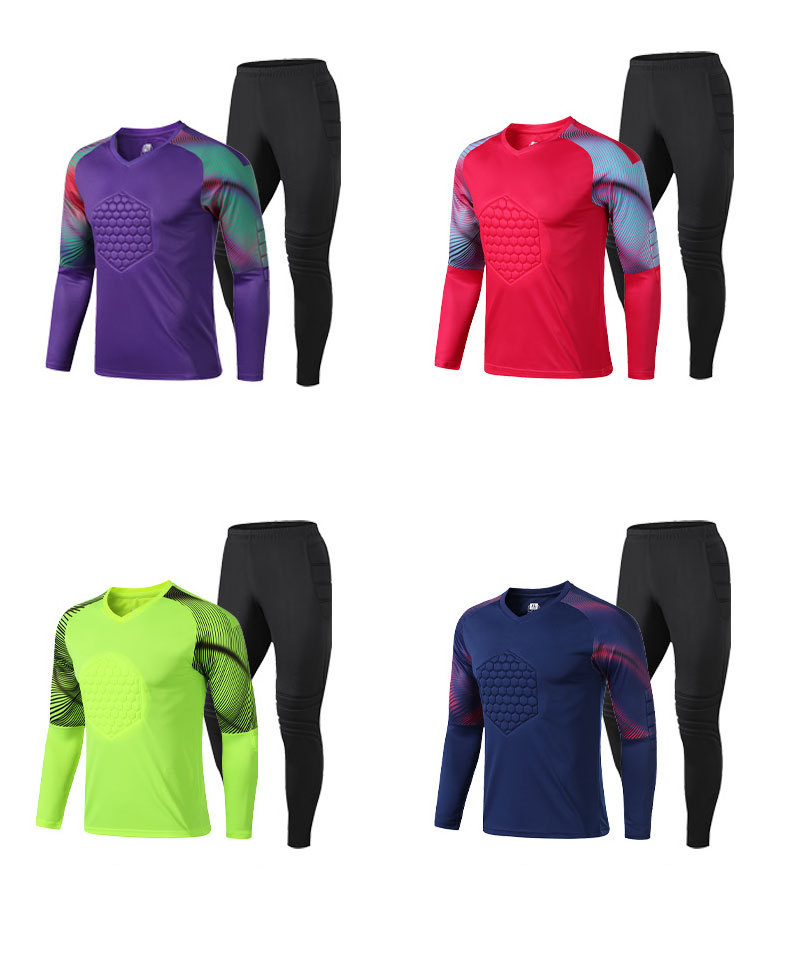 High-quality close-fitting sweat-absorbent goalkeeper football uniform long-sleeved suit