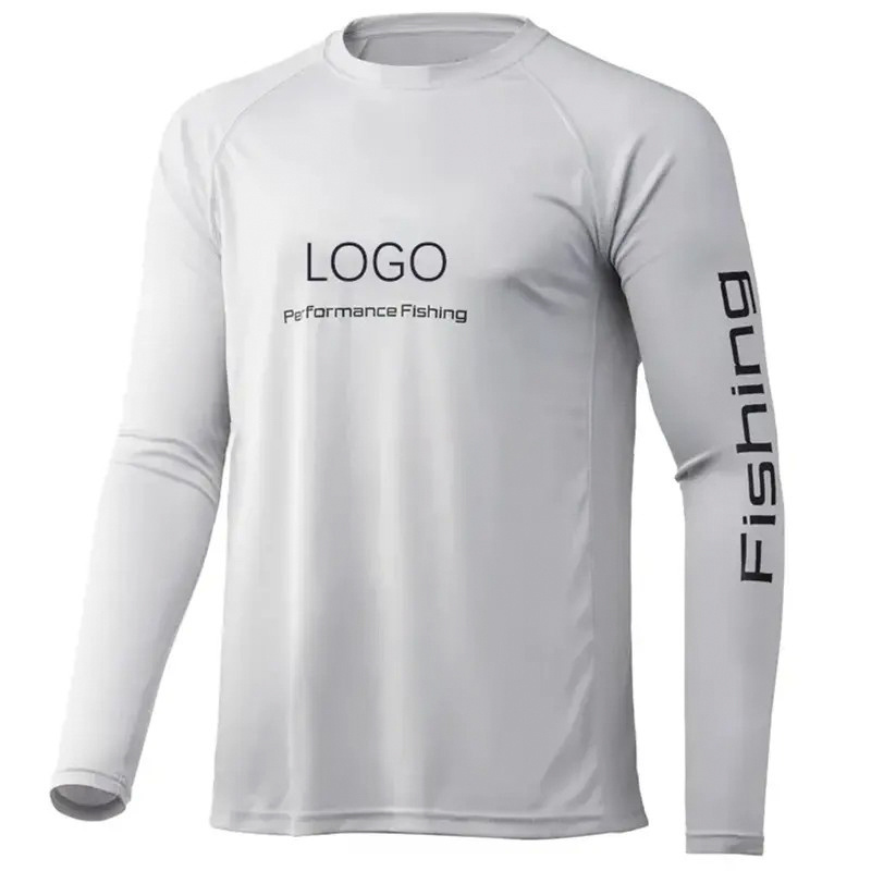 Sublimation custom upf50 blank long sleeve shirts 100% polyester quick dry uv protection breathable fishing shirts