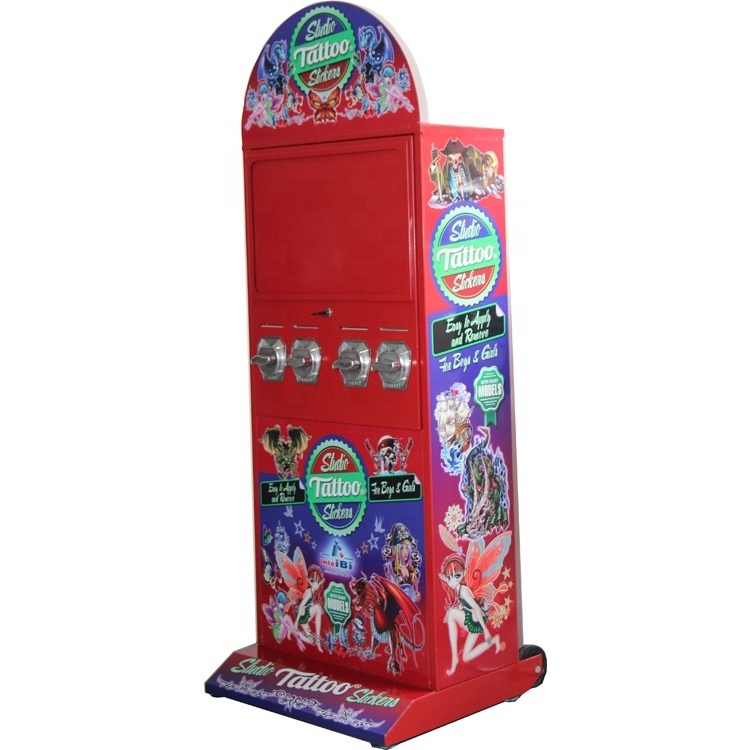 Hot seller 4 slot card tattoo vending machine coin mechanism  vending machine