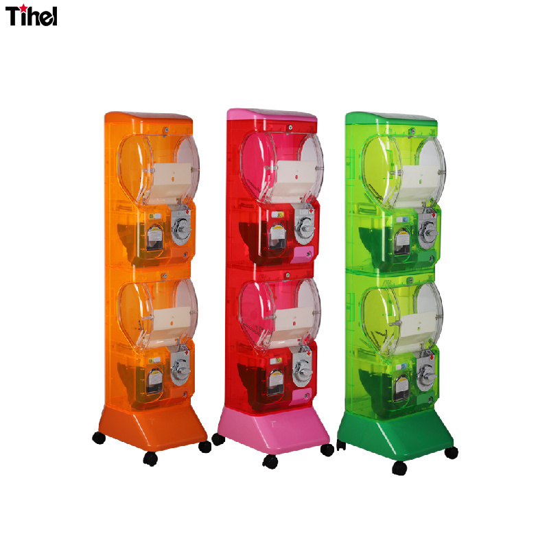 MECHANICAL TRANSPARENT  GACHA CAPSULE TOYS VENDING MACHINE /GASHAPON MACHINE/COIN OPERATED MACHINE, KIDS GAME MACHINE