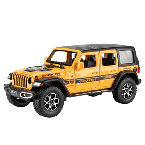 Die Casting 1:24Jeep Wrangler Rubicon Alloy model Car Mold 7 Door pullback sound and light kids metal toy Collection car model