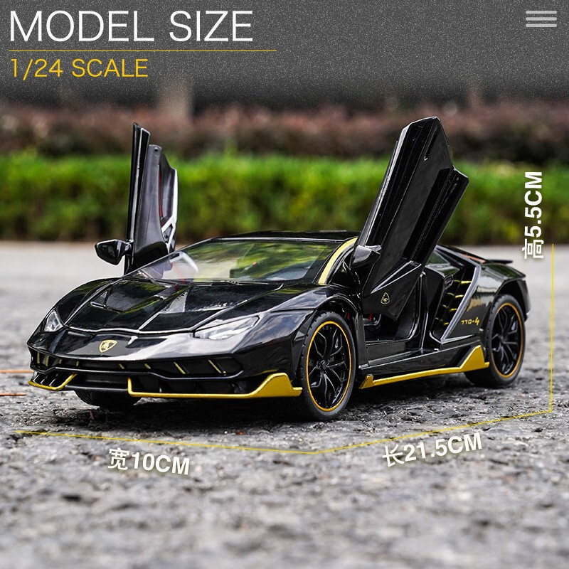 Die casting 1:24 Lamborghinl 770 supercar alloy model car mould Alloy toy cars simulation metal Collect display car model