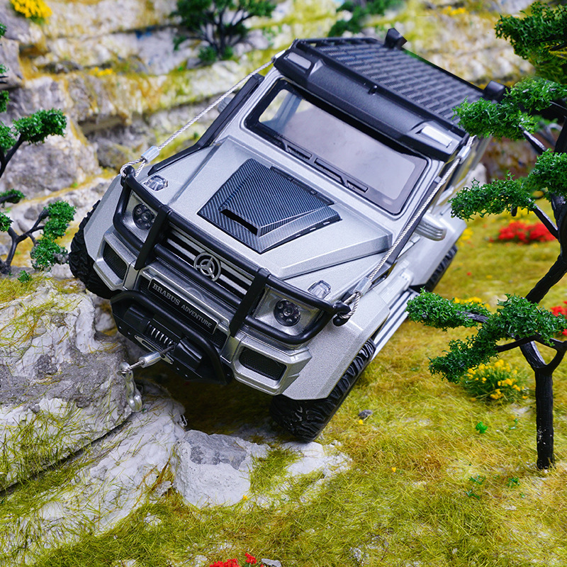 1:24 Mercede-Benz G550 4X4 Adventure Alloy car mould sound and light pullback off-road toy metal decoration car model