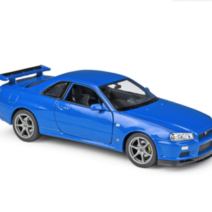 Hot Sell Diecasts Toy Vehicles 1/36 GTR R34 Alloy Pullback Two Door Open Diecast Model Car