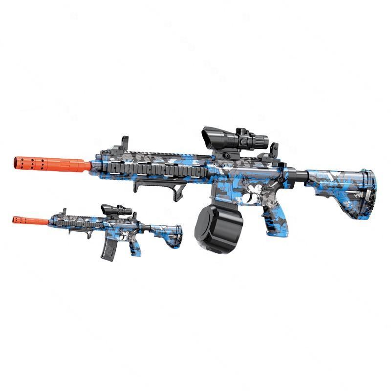 Wholesale Plastic High Speed Gel Blaster Toy. Gun Kids Outdoor Shooting Game m4 Toy Gun With Big Drum m416 Toy Guns For Kids