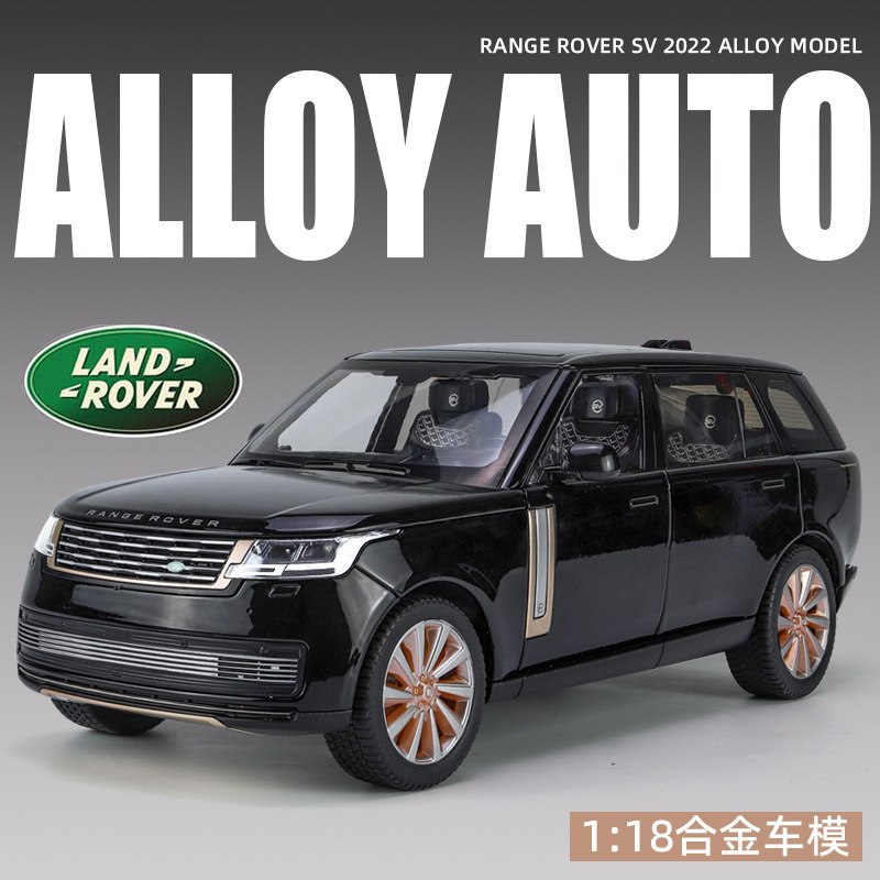 diecast model cars 1:18 Range Rover SUV 2023 alloy car model decoration Adjustable seat display collection metal car model