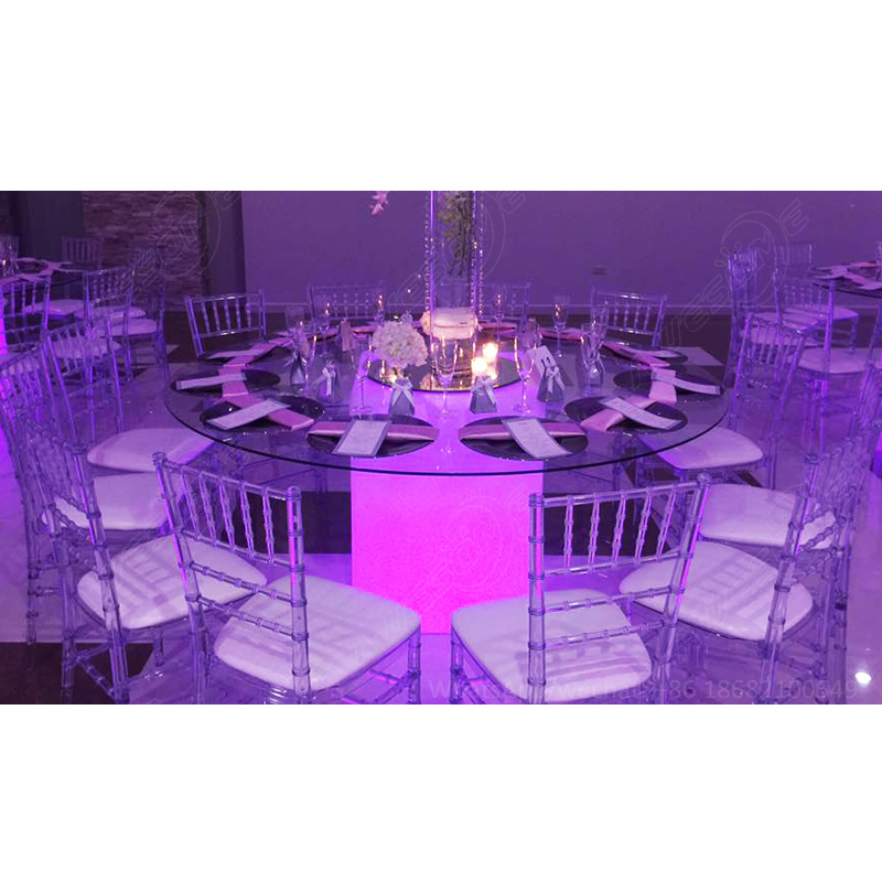 Light Up Event Tables And Chiavari Chairs For Party Rental