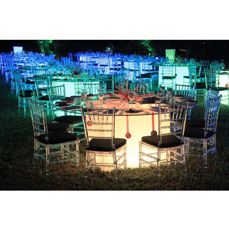 Light Up Event Tables And Chiavari Chairs For Party Rental