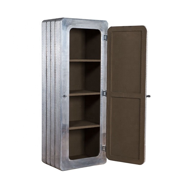 Large Aluminium Storage Box Metal Trunk Box With Door Drawer Chest