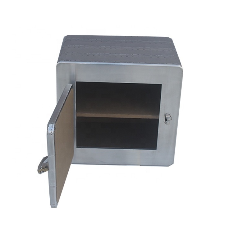 Large Aluminium Storage Box Metal Trunk Box With Door Drawer Chest