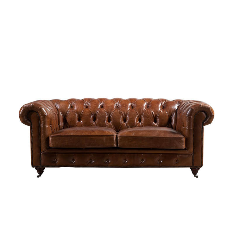 Hotel Single Vintage Leather Chesterfield Sofa Chair