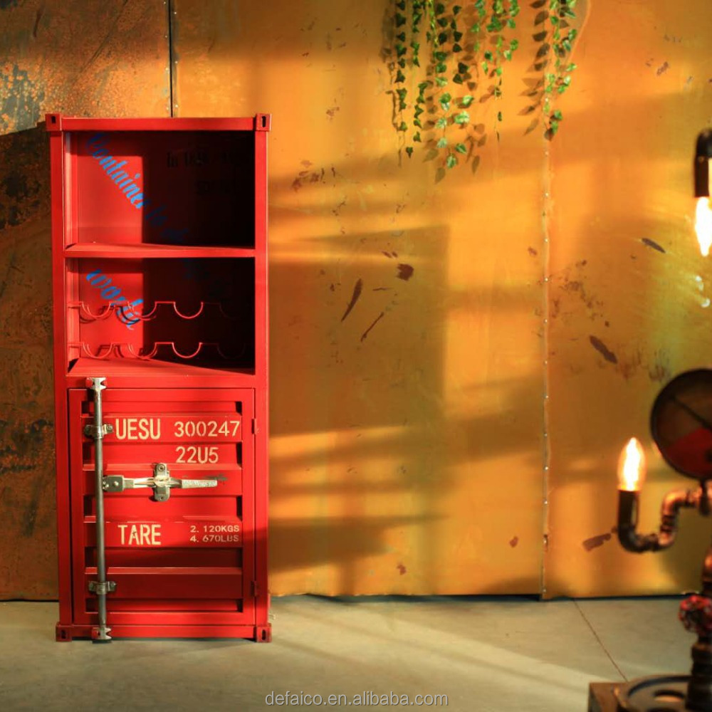 shipping container furniture metal cabinet for books