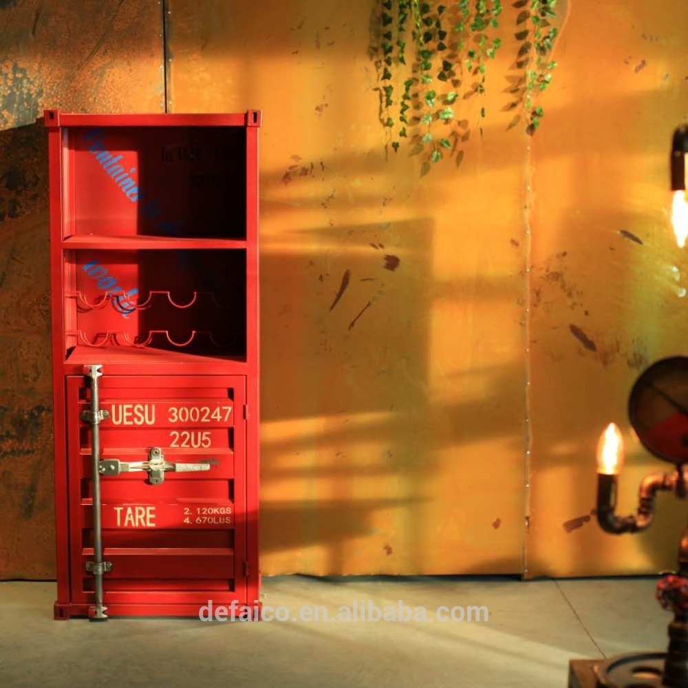 VINTAGE INDUSTRIAL CONTAINER STYLE FURNITURE , CONTAINER STORAGE CABINET