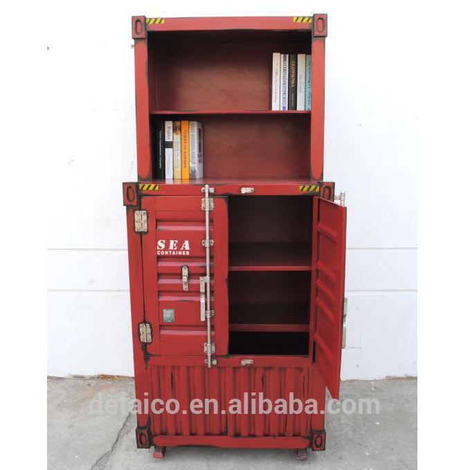 VINTAGE INDUSTRIAL CONTAINER STYLE FURNITURE , CONTAINER STORAGE CABINET