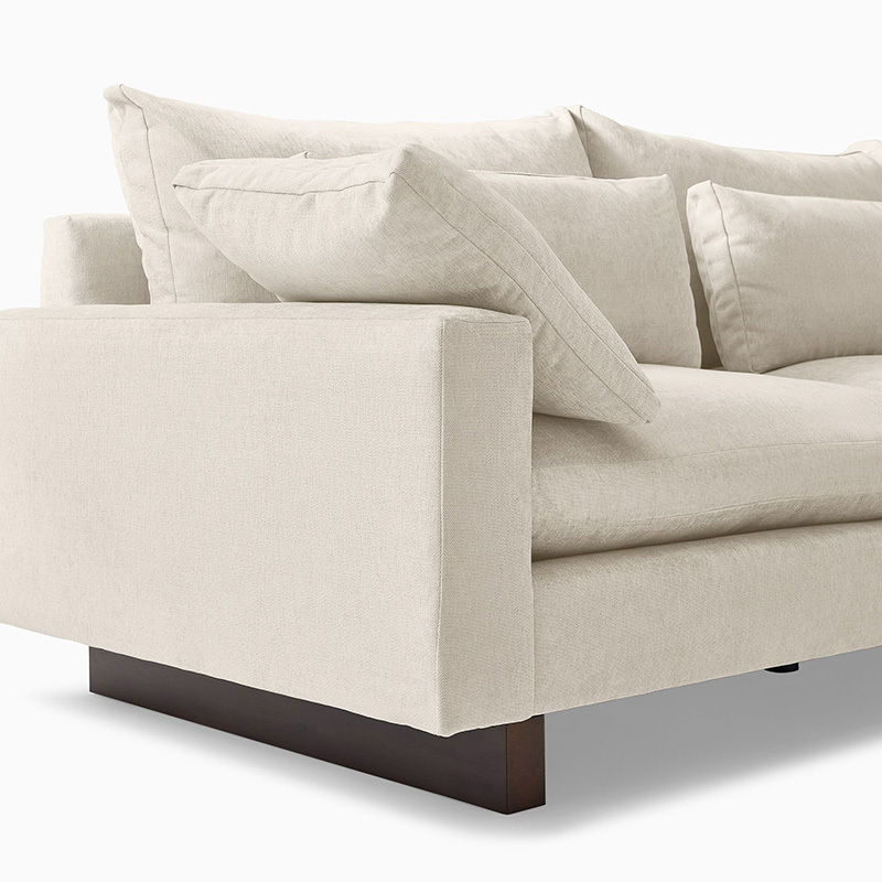 Defaico Modern Fabric / Linen Sectional Couch Sofa Sectional Custom Size And Color Sectional Couch Sofa