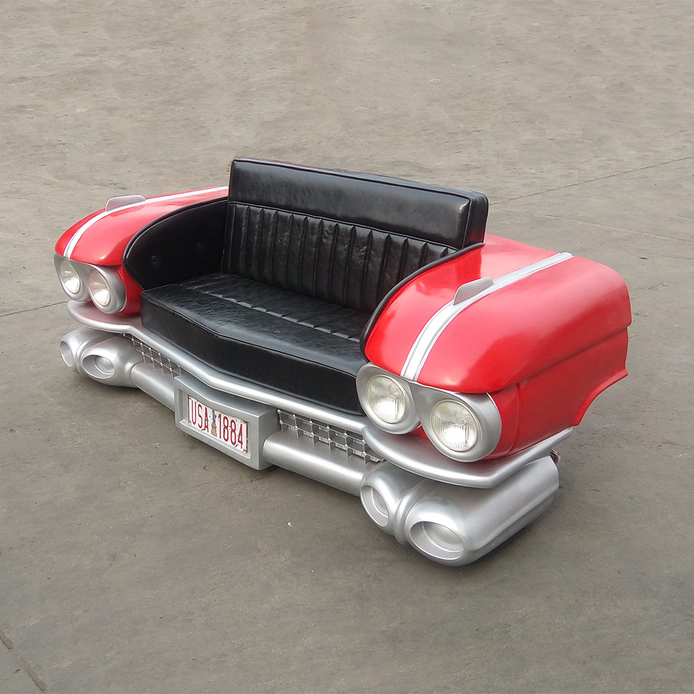 Retro Automotive Diner Booth Restaurant Decor Furniture Classic Car Shaped Sofa Car Booth Seating