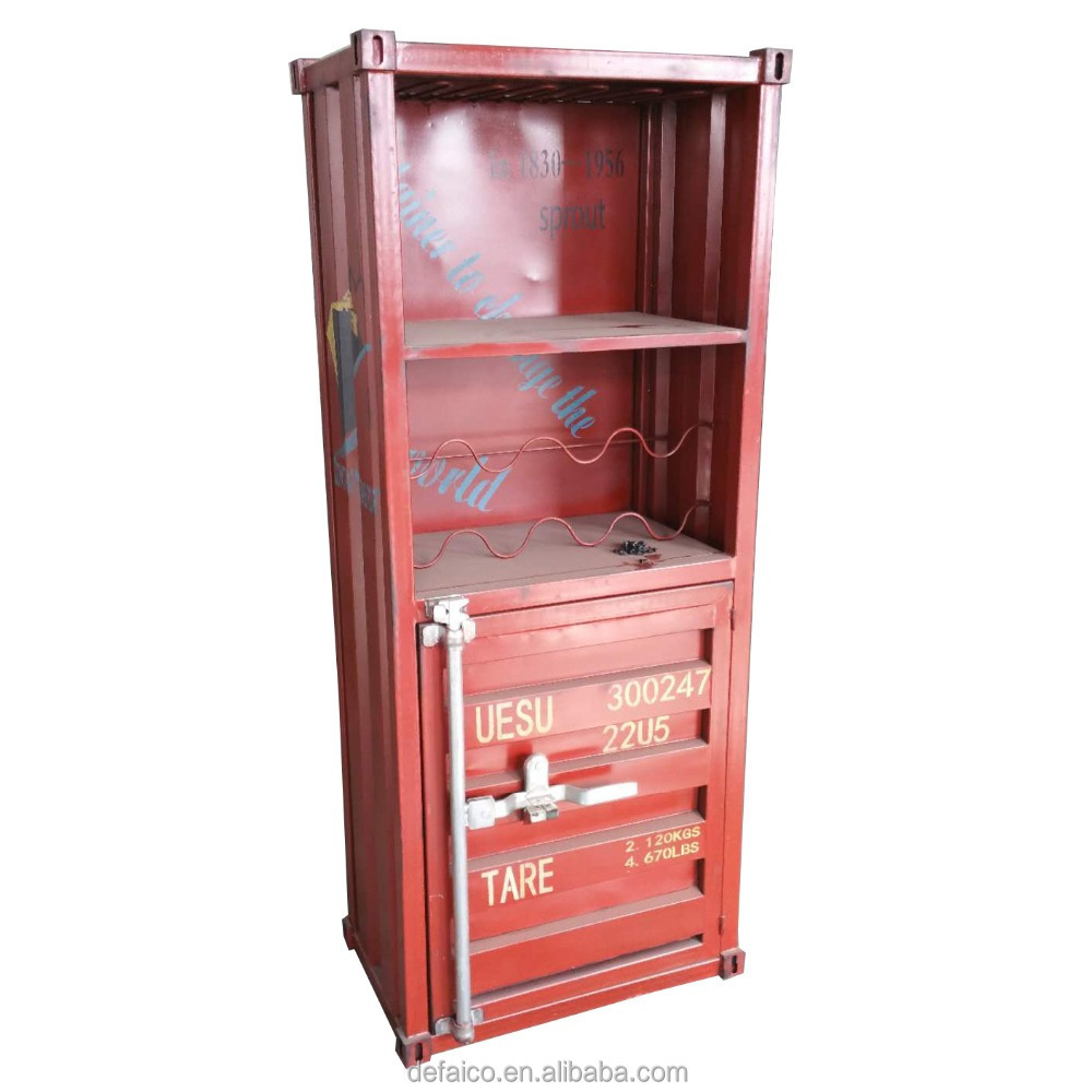 shipping container furniture metal cabinet for books