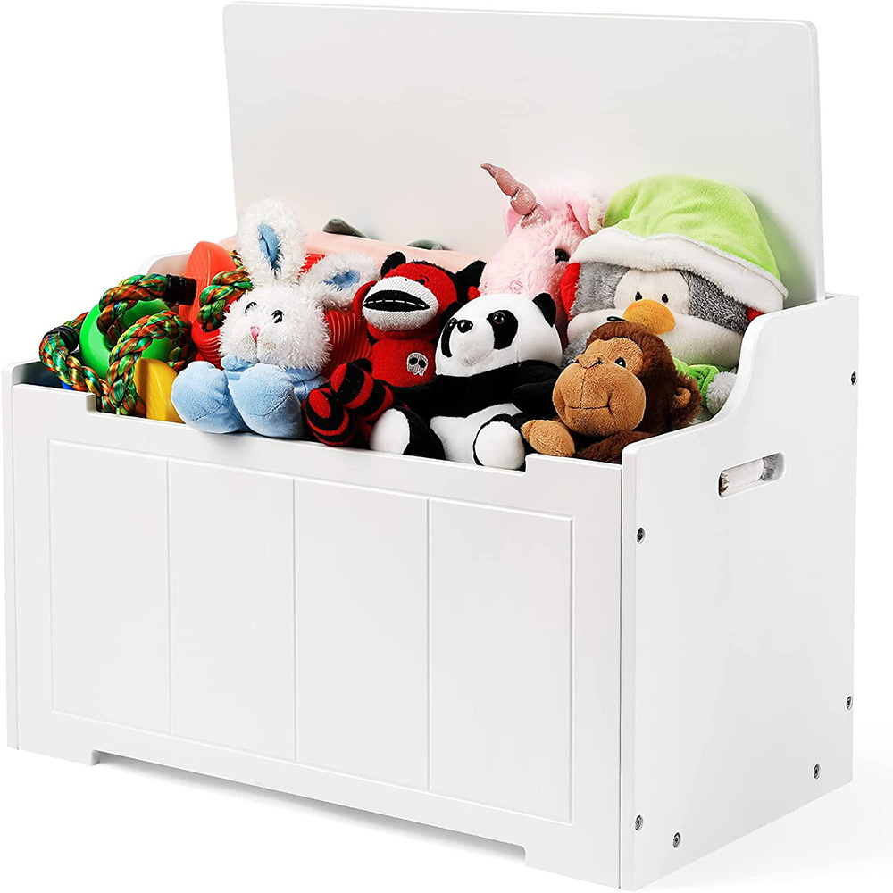 Hot Selling Toy Box for Kids with Safety Hinged Lid 5 Cubic Feet Chest & Storage Wooden Organizer Large Trunk