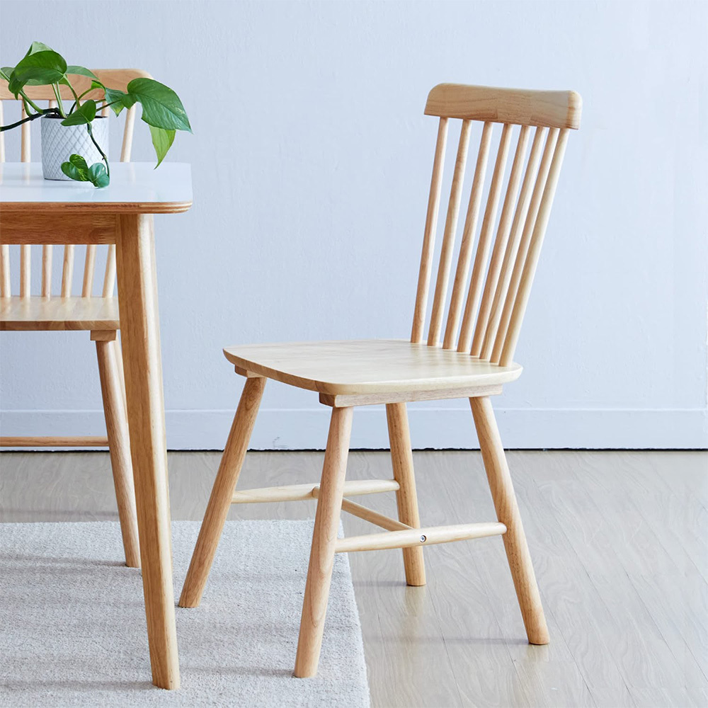 Nordic Dining Chair Windsor Chairs with Wood Legs for Kitchen Dining Room Restaurant