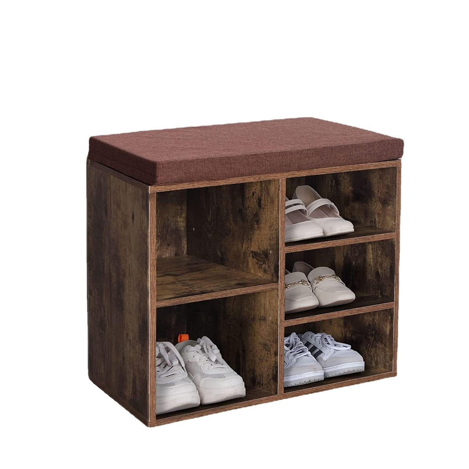 Living Room Furniture Shoe Rack with Door 6 Tiers Modern Entryway Storage Shoe Cabinet