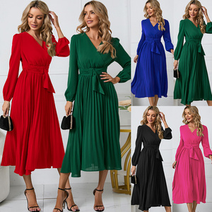 2022 new arrivals australian niche women ladies clothes womens dresses sleeve l&m red maxi dress for wholesales custom