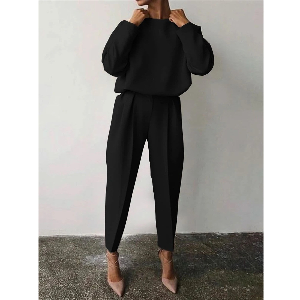 Pink Women 2 Piece Pant Joggers Sweat Suit Sets Winter Tracksuits Long Sleeve Women's Hoodies Sweatshirts Set