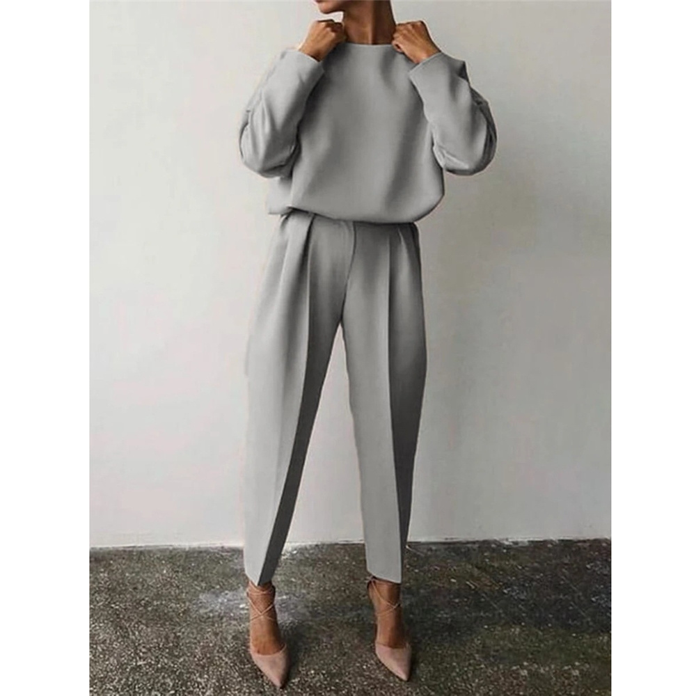 Pink Women 2 Piece Pant Joggers Sweat Suit Sets Winter Tracksuits Long Sleeve Women's Hoodies Sweatshirts Set