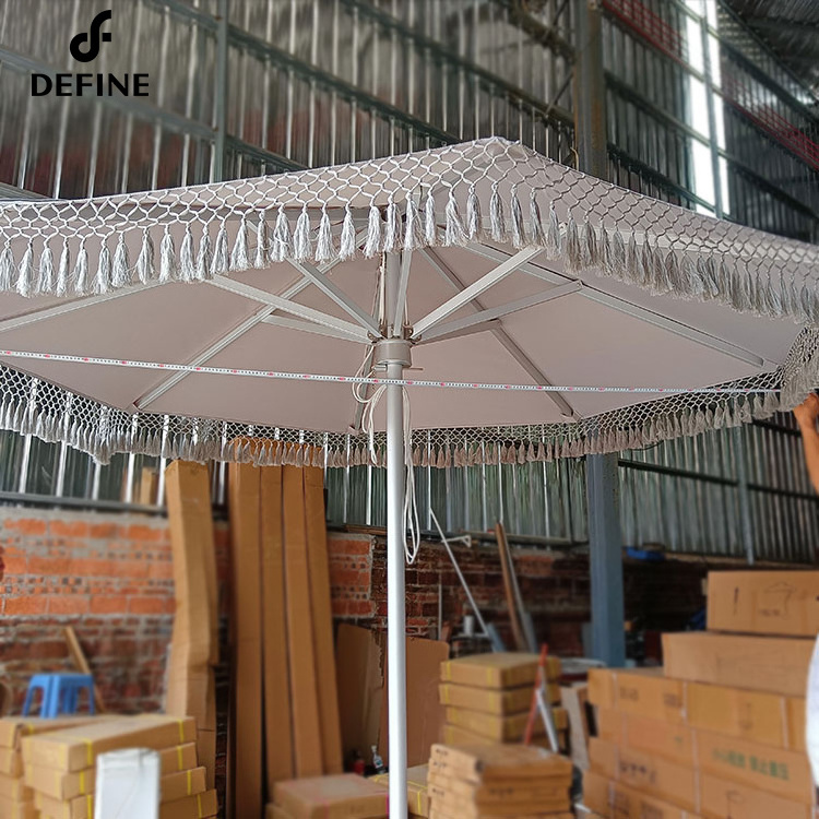 Custom Villa  Hotel Outdoor Furniture Sun Garden High Quality Patio Table Yard Big Parasol Umbrellas