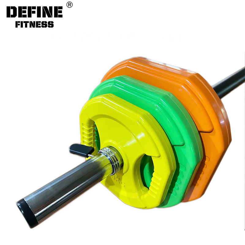 DEFINE FITNESS Custom Colored Rubber Rectangular Used Weight Plates