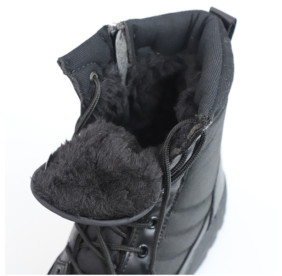 TSB09 Original S.W.A.T  PARASHOT Desert black snow winter fleece shoes inside thermal warm material polar fleece boots