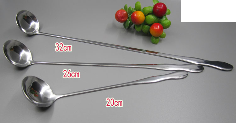 DFU0195  Chef tasting spoon Stainless Steel Long Handle Teaspoon Long scoop honey dew spoon bar wine mixing spoon