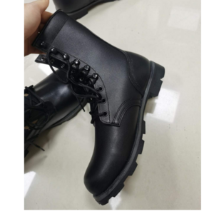 DFB0213 Malaysia Congo Africa full leather long black leather boots with panama rubber outsole duty man shoes